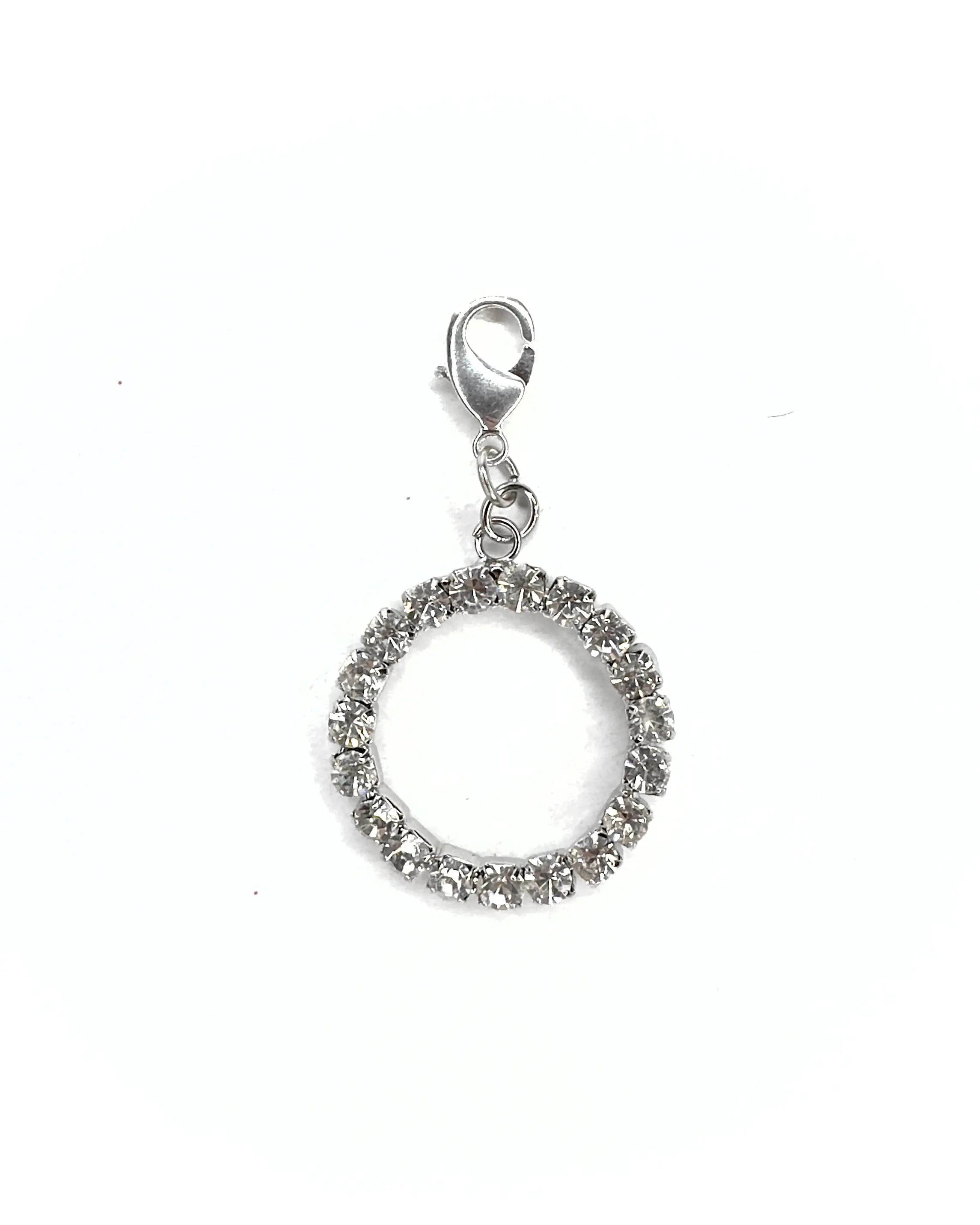 Ciondolo cerchio strass