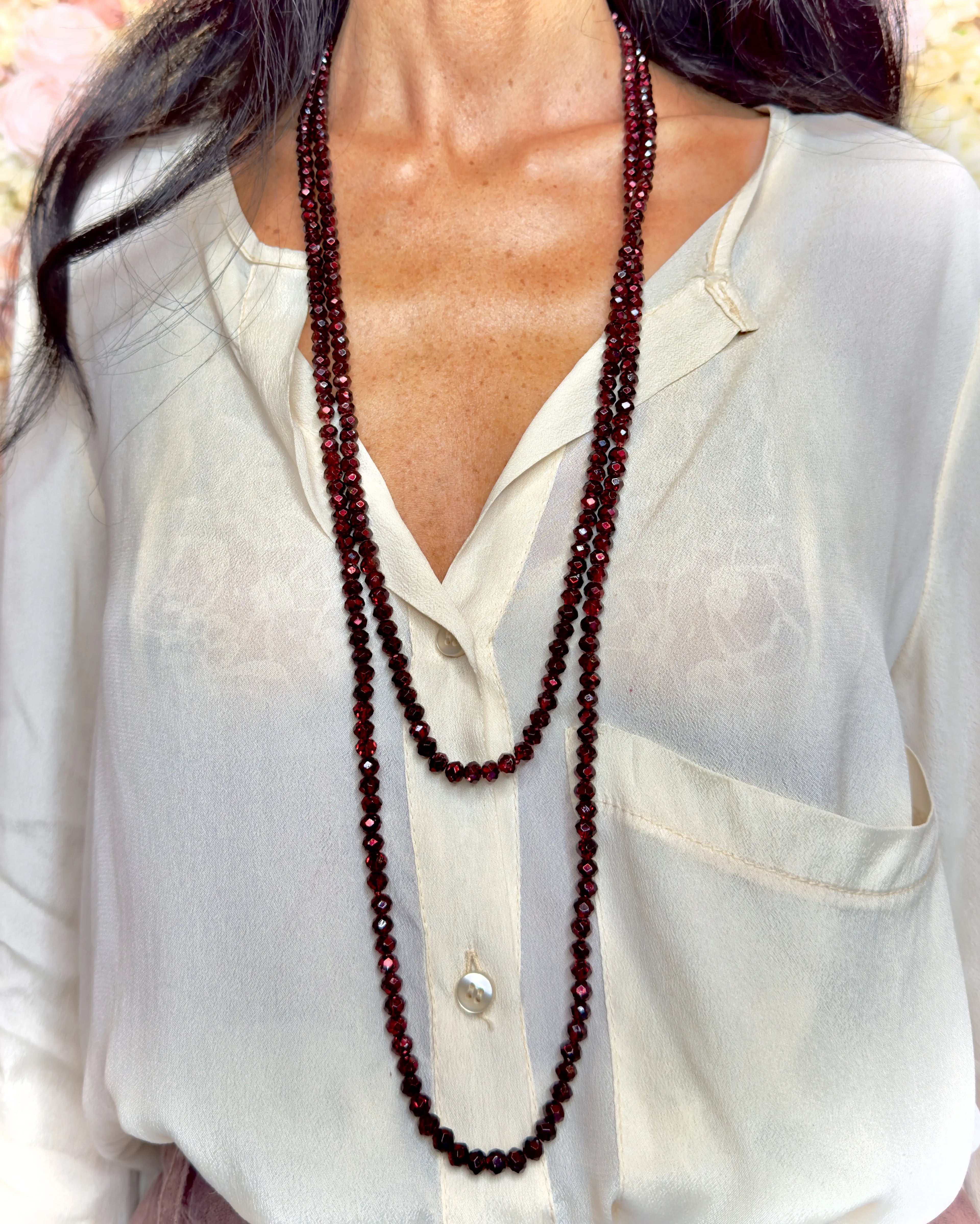 Collana Lunga in vetro cristallo Pure