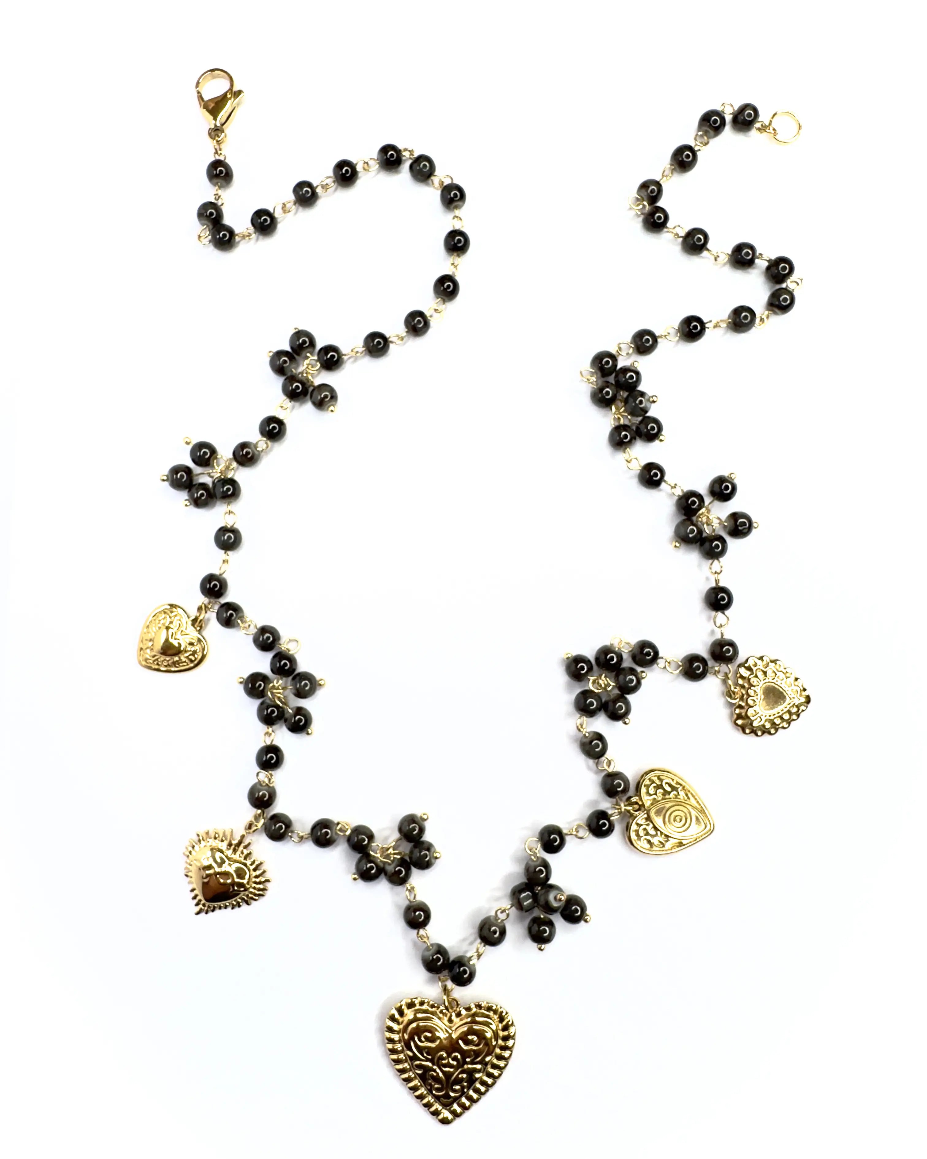 Collana Bisanzio Cuori Charms
