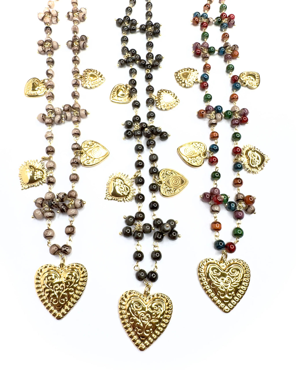 Collana Bisanzio Cuori Charms