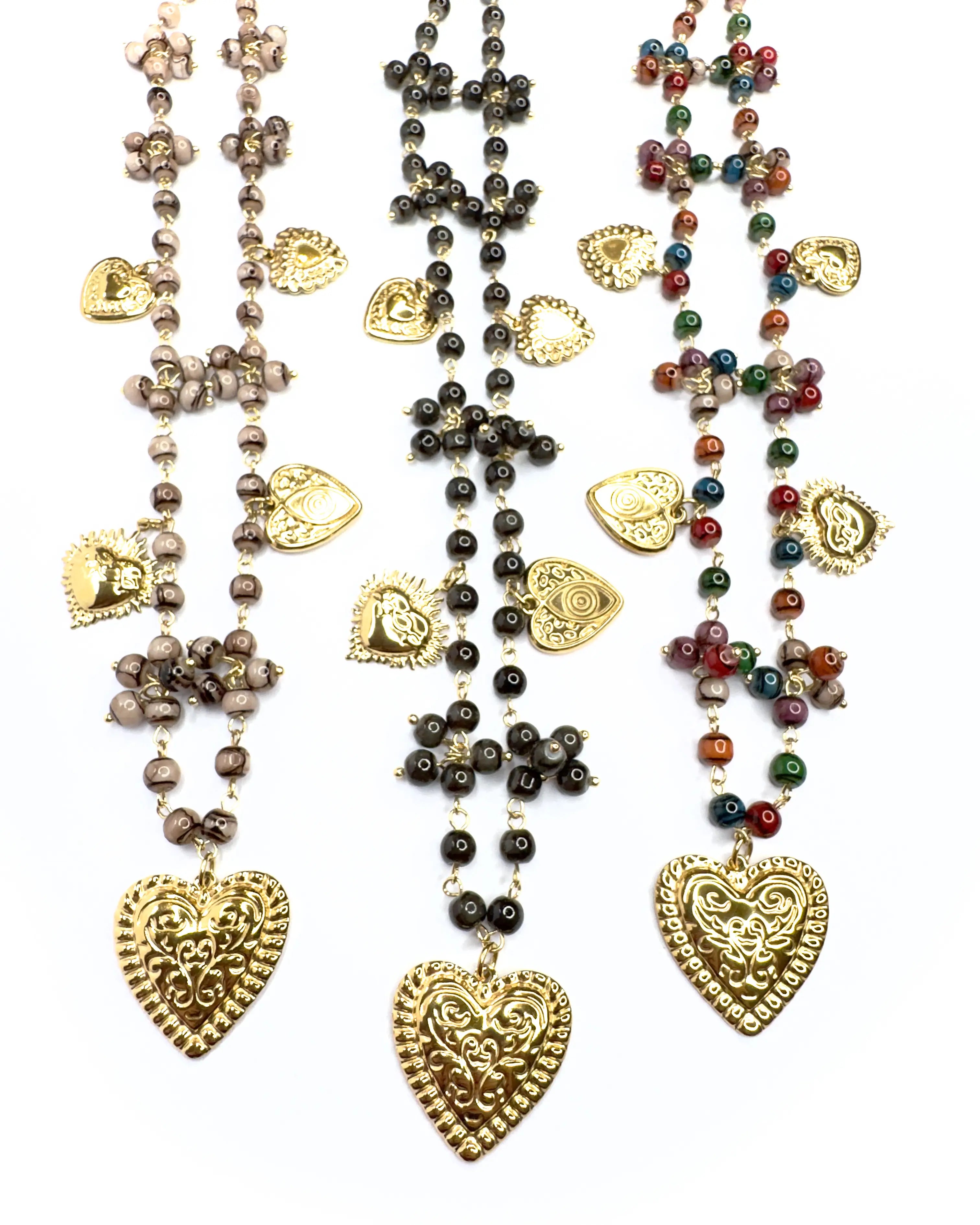 Collana Bisanzio Cuori Charms