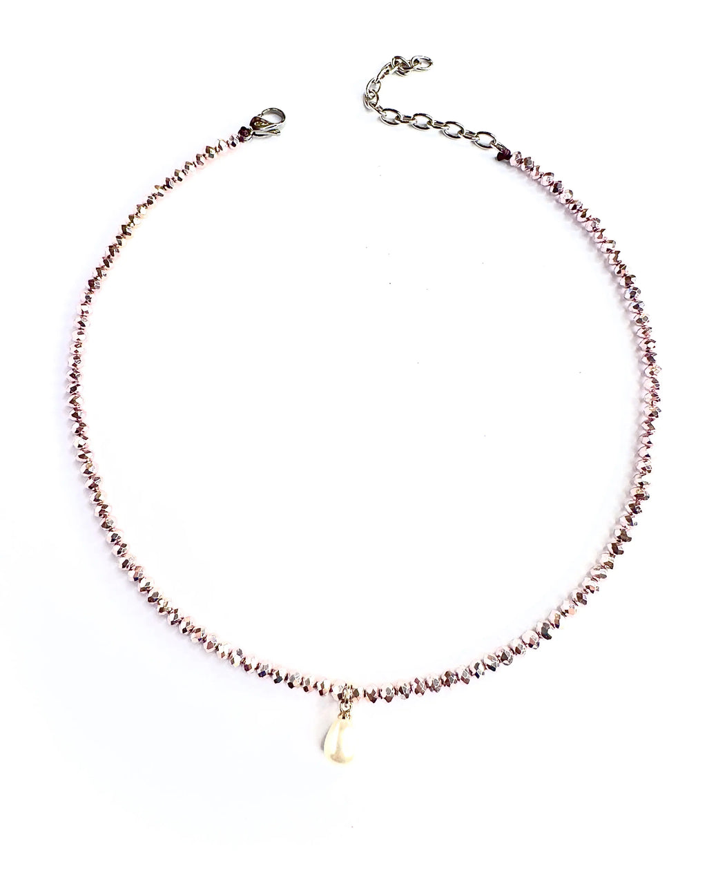 Collana cangiante con perla
