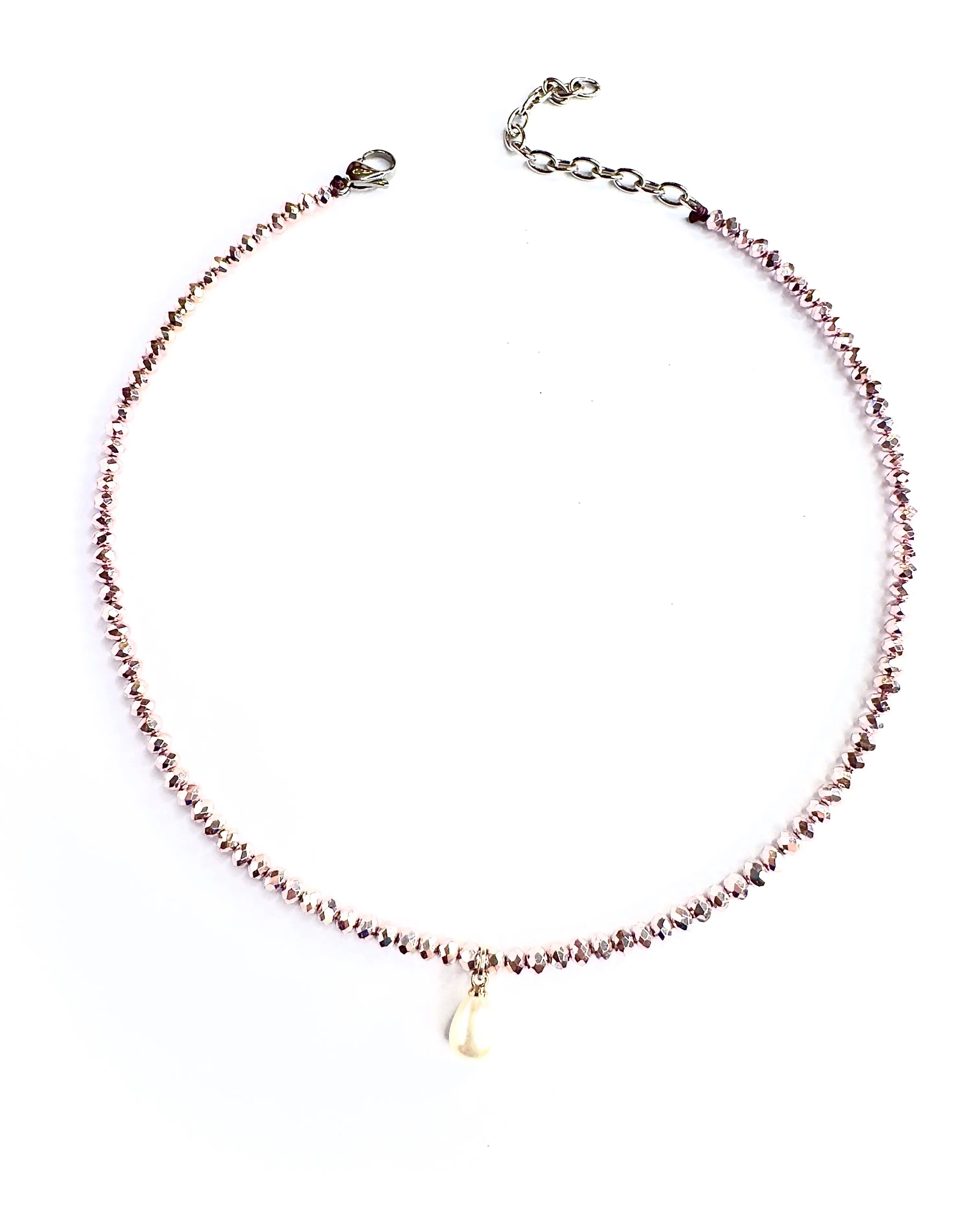 Collana cangiante con perla