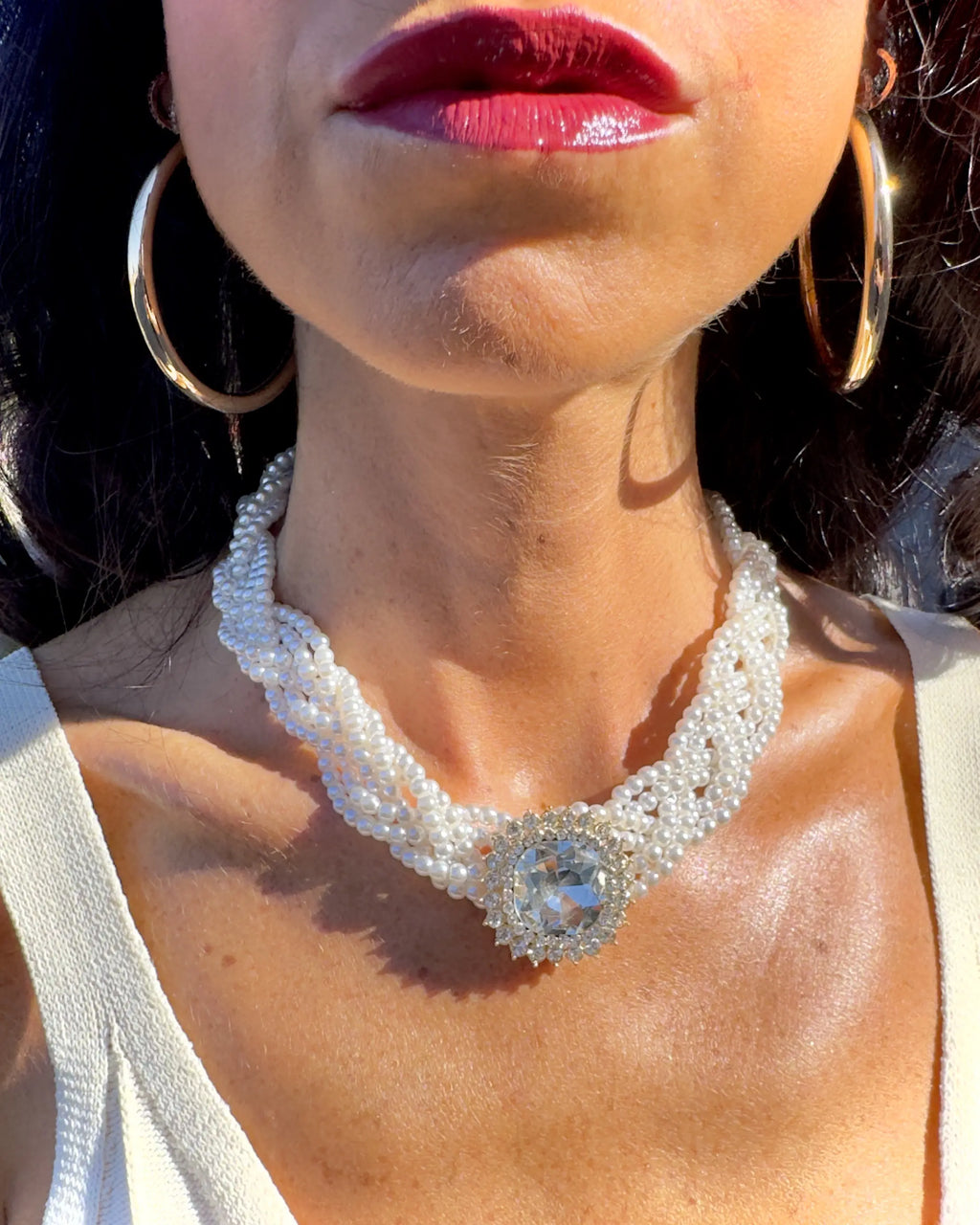 Collier perla brillante