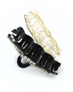 Pinza strass e perle onda