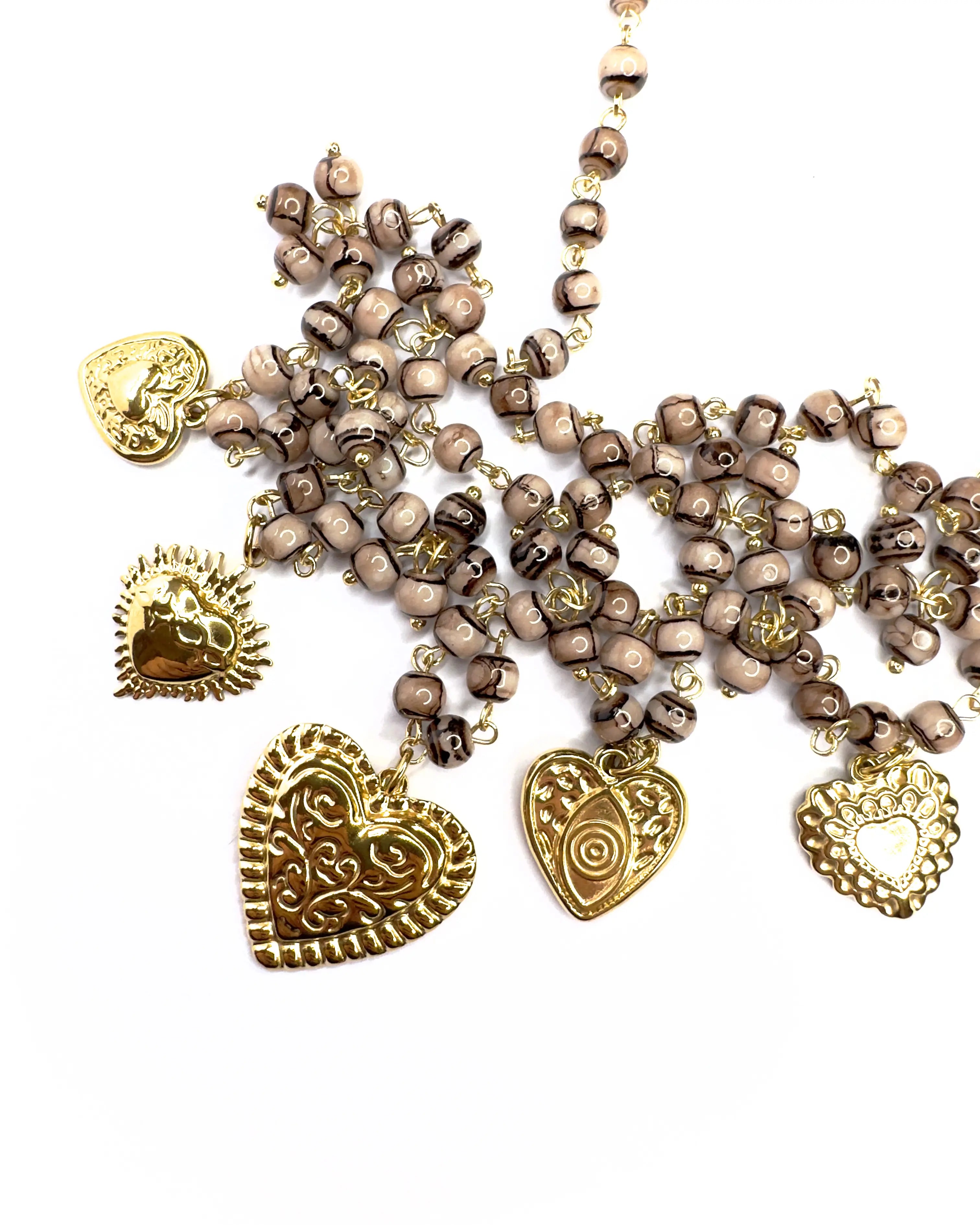 Collana Bisanzio Cuori Charms