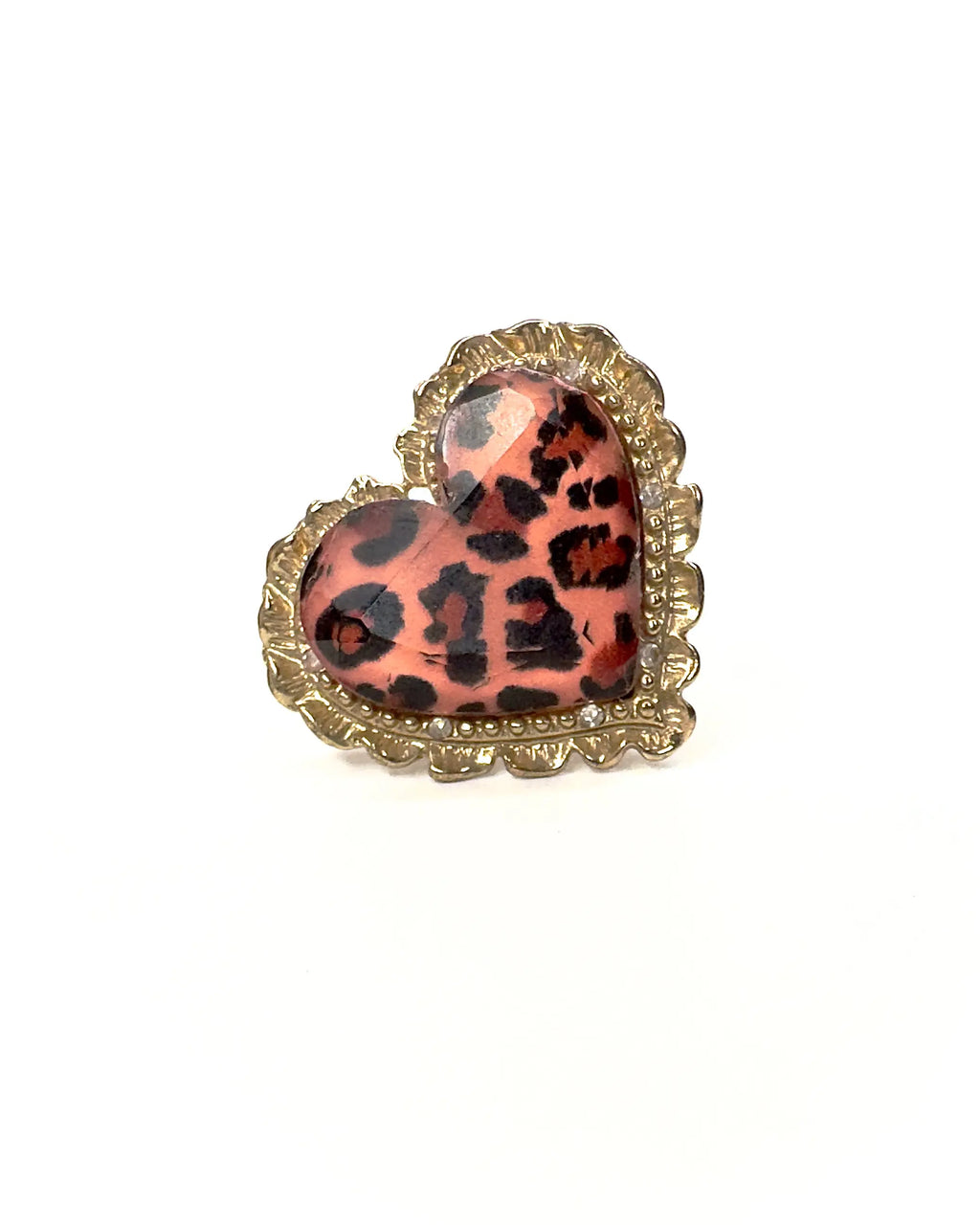 Anello cuore Leopardo