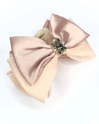 Pinza fiocco raso rosa