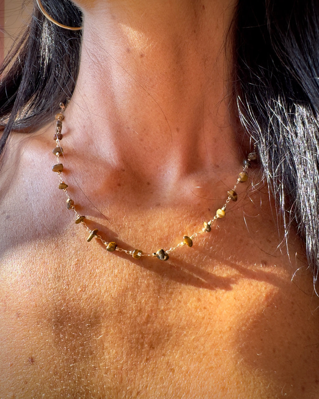 Collana girocollo pietrine chips