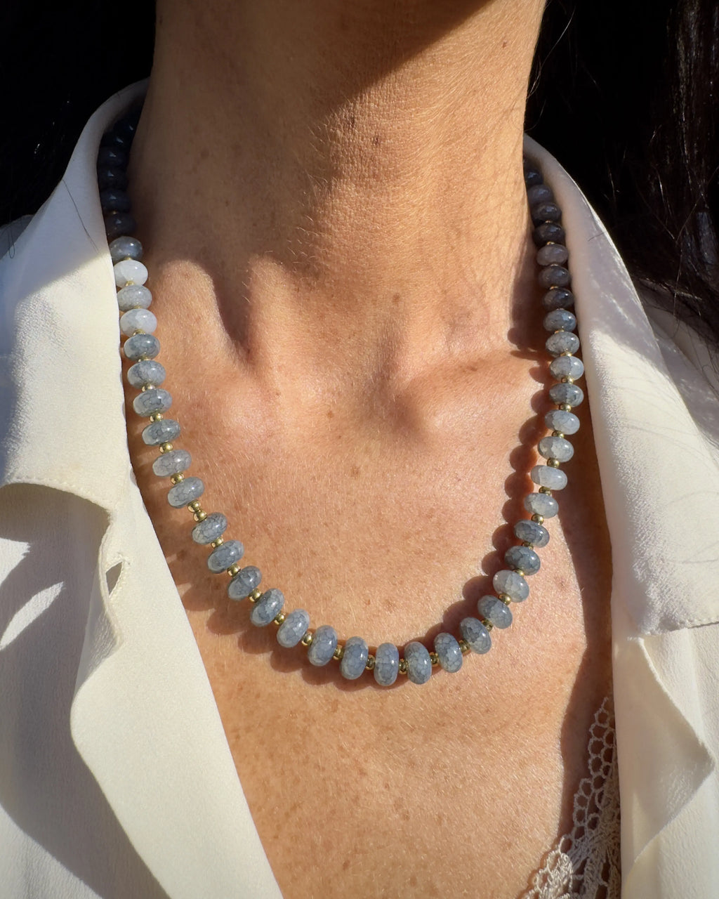 Collana girocollo rondelle Organic