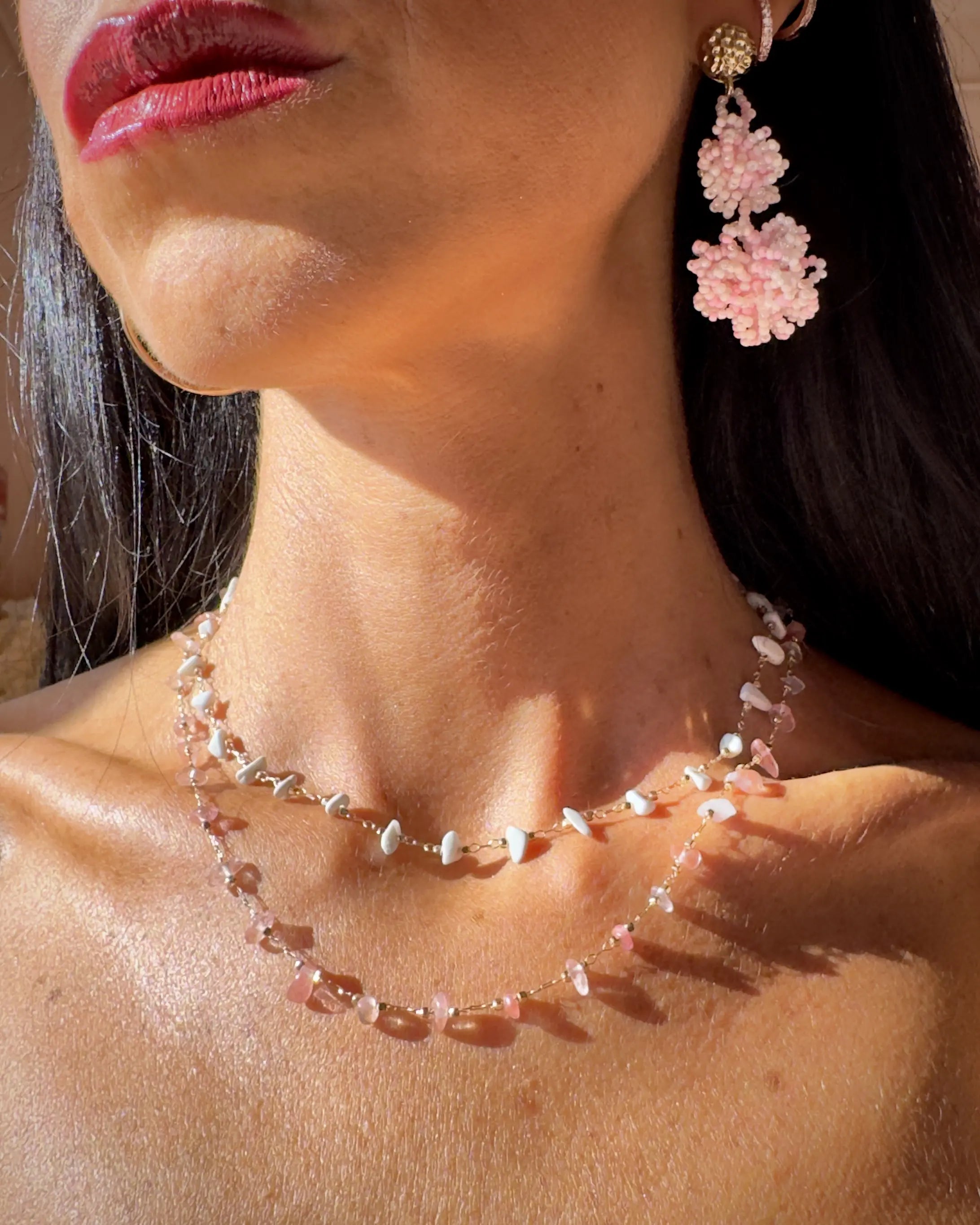 Collana girocollo pietrine chips