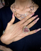Anello cuore Leopardo