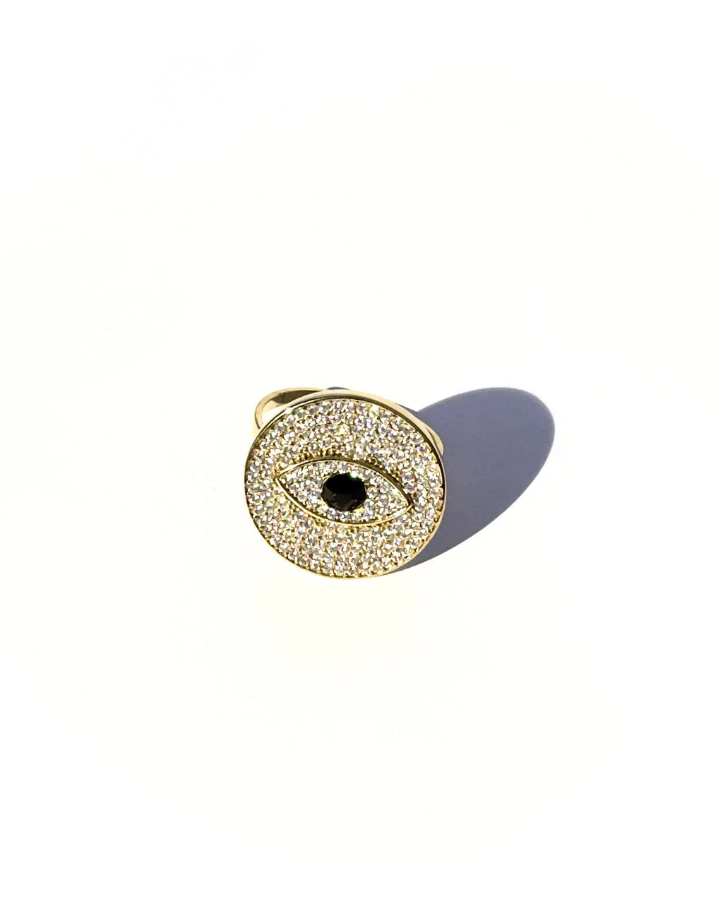 Anello Strass occhio portafortuna