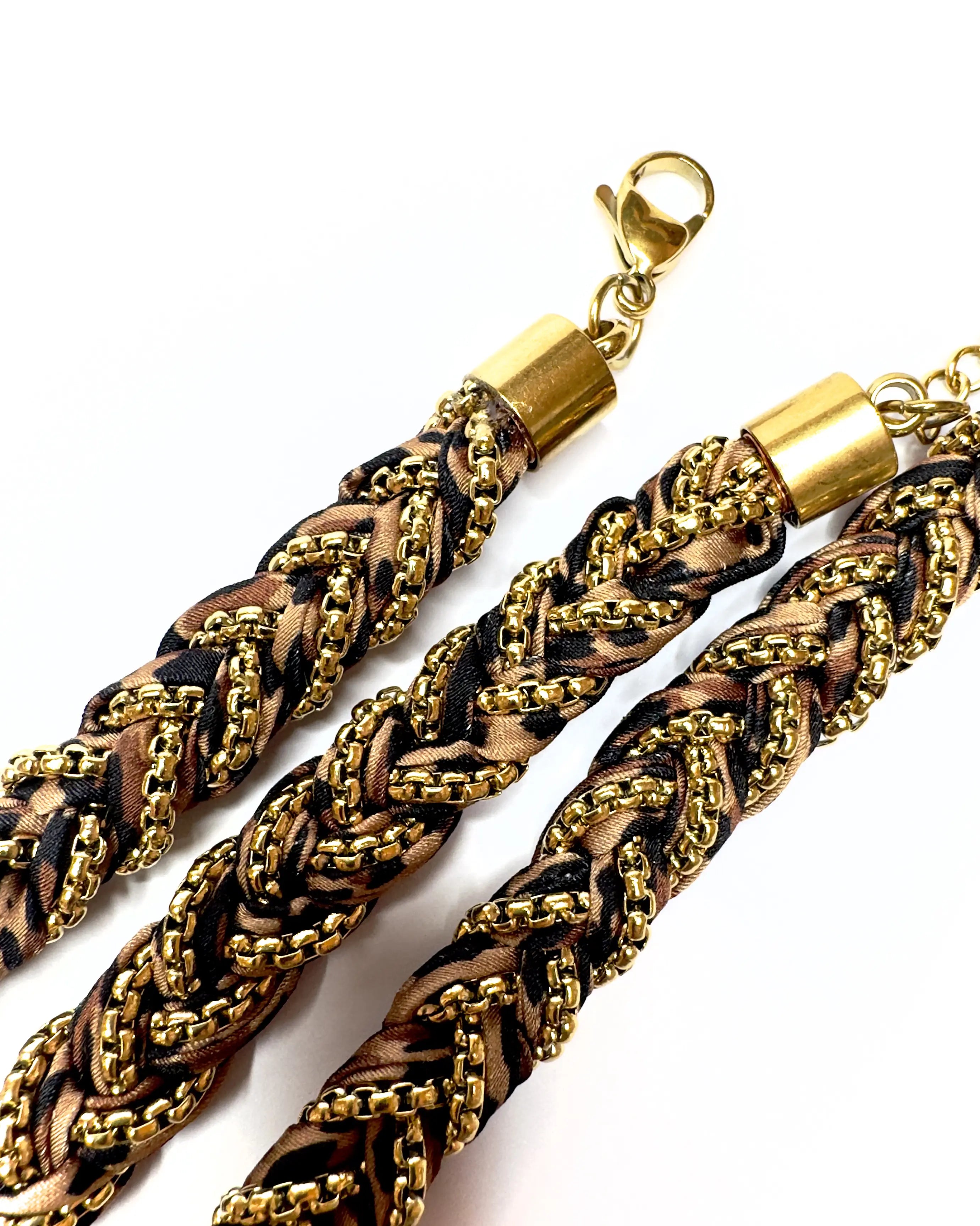 Collana intrecciata animalier