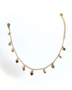 Cavigliera charms cuoricini