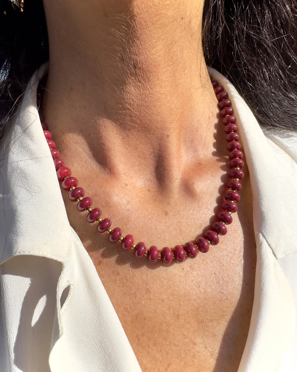 Collana girocollo rondelle Organic