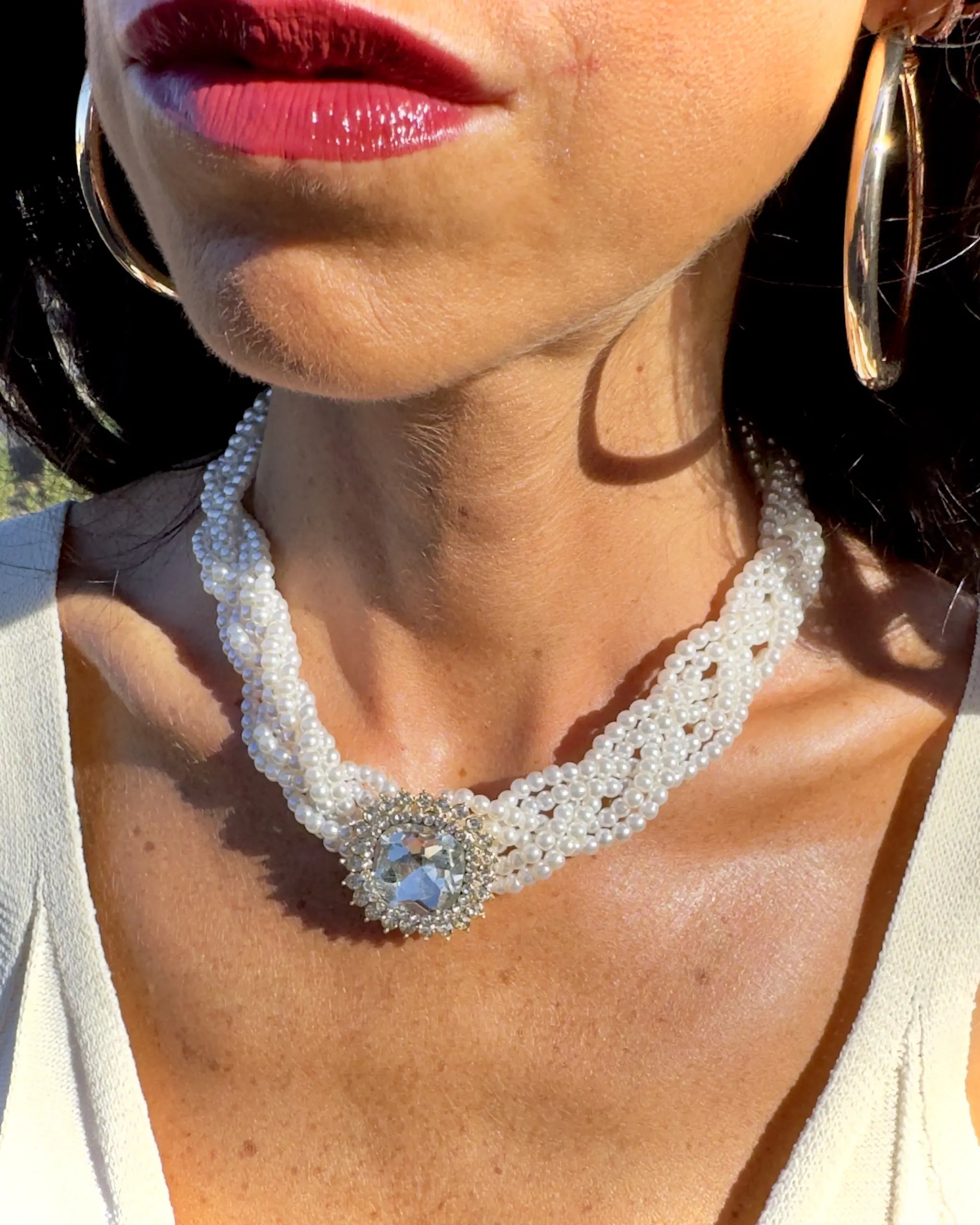 Collier perla brillante