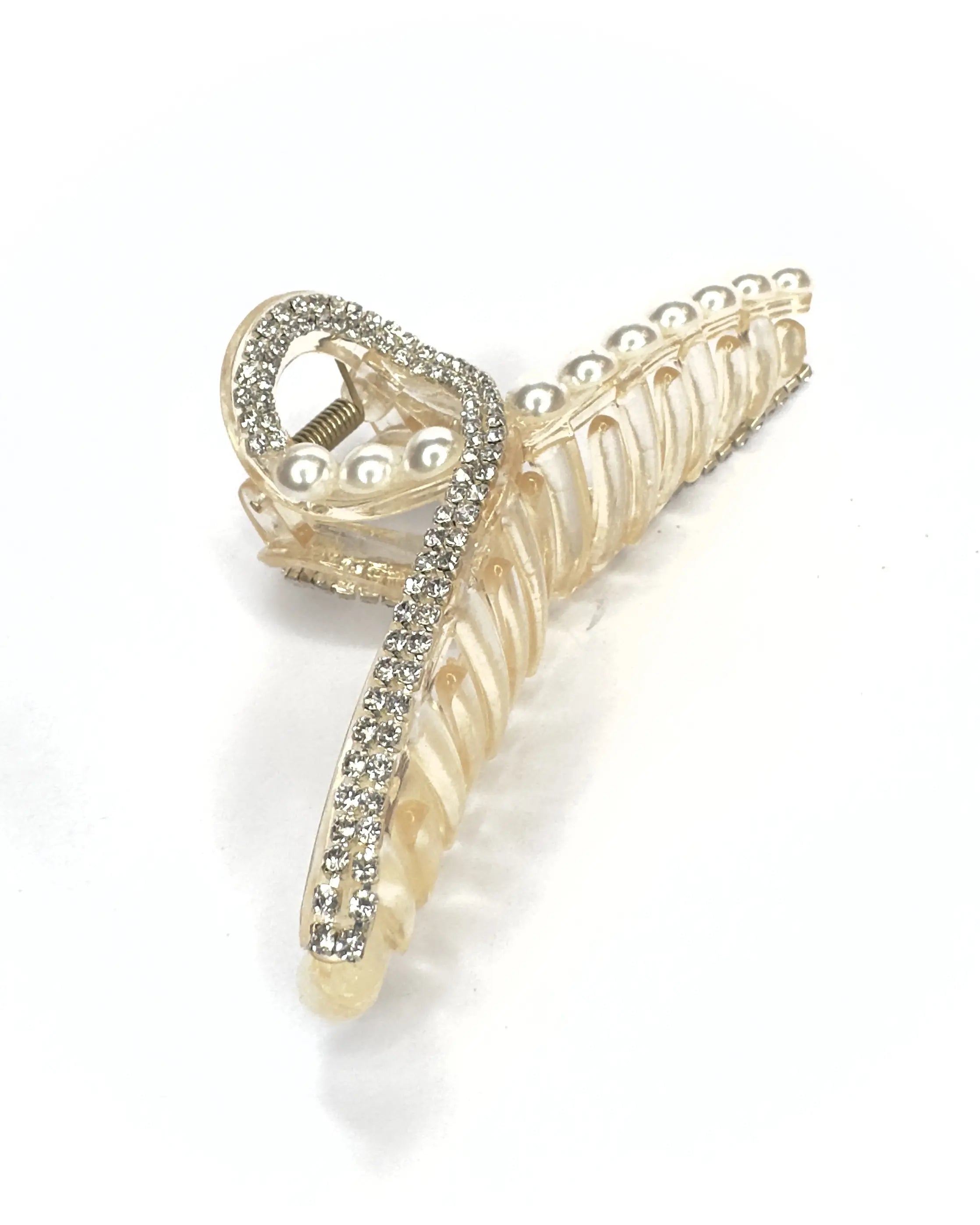 Pinza nodo strass e perle