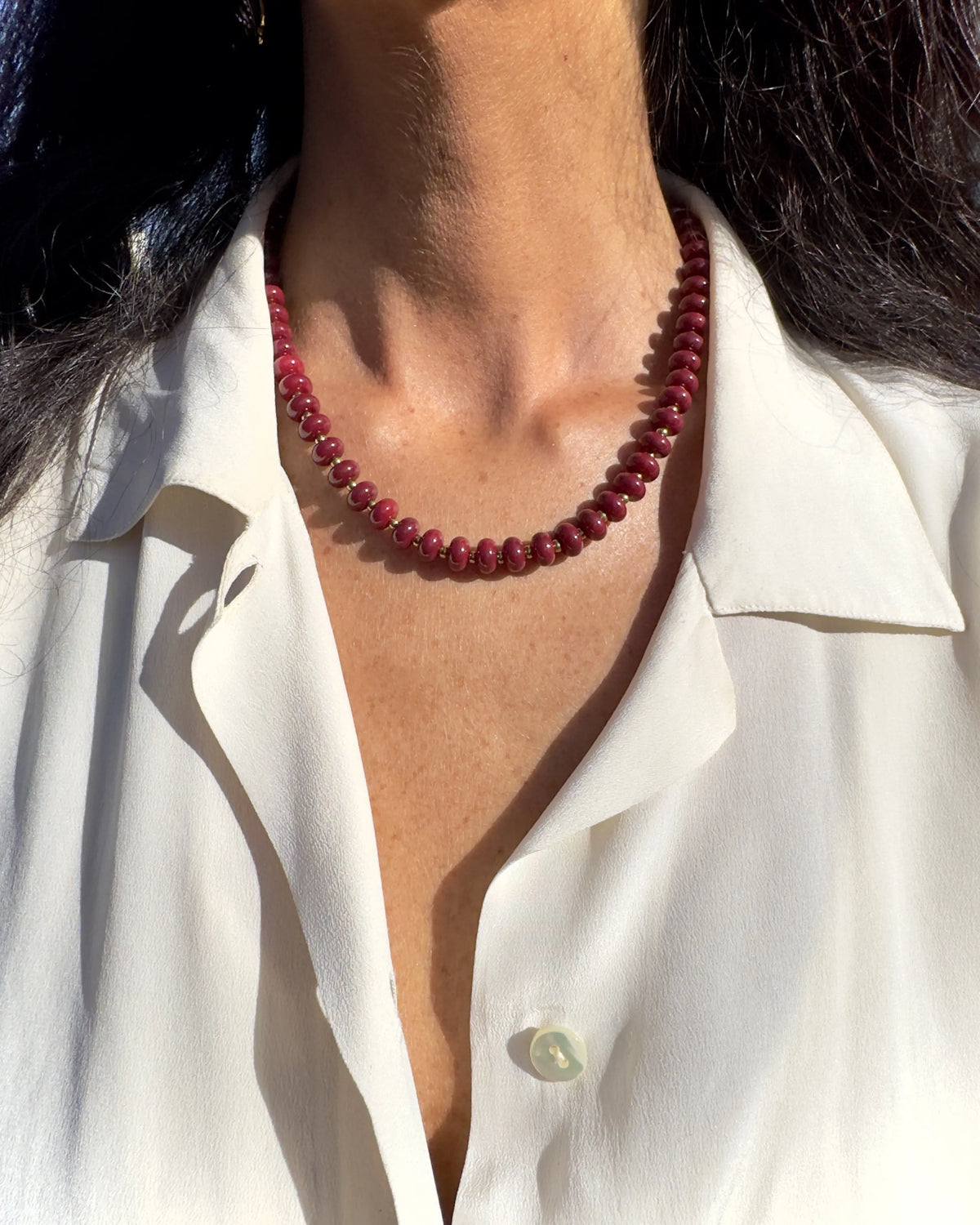 Collana girocollo rondelle Organic