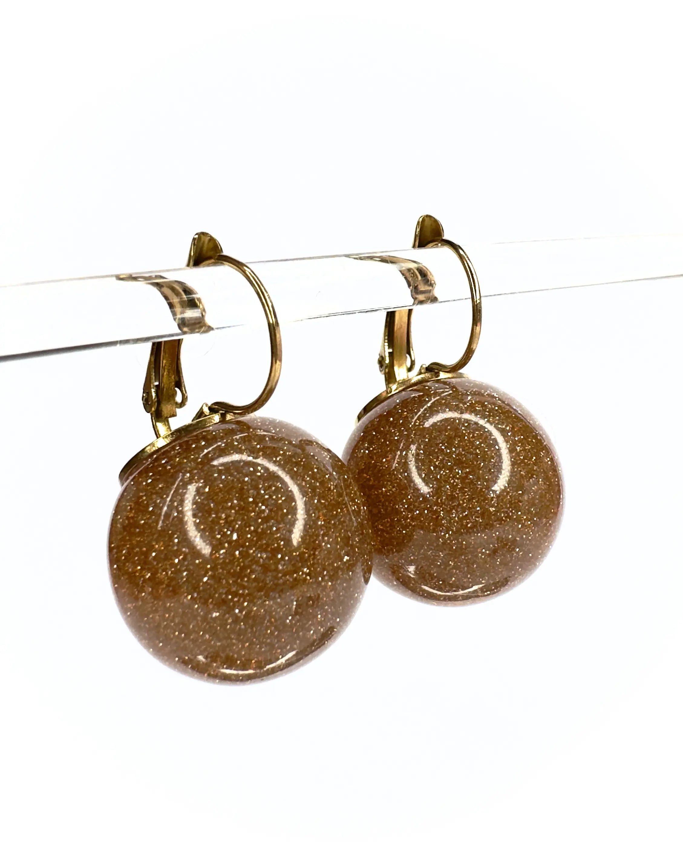 Orecchini sfere glitter