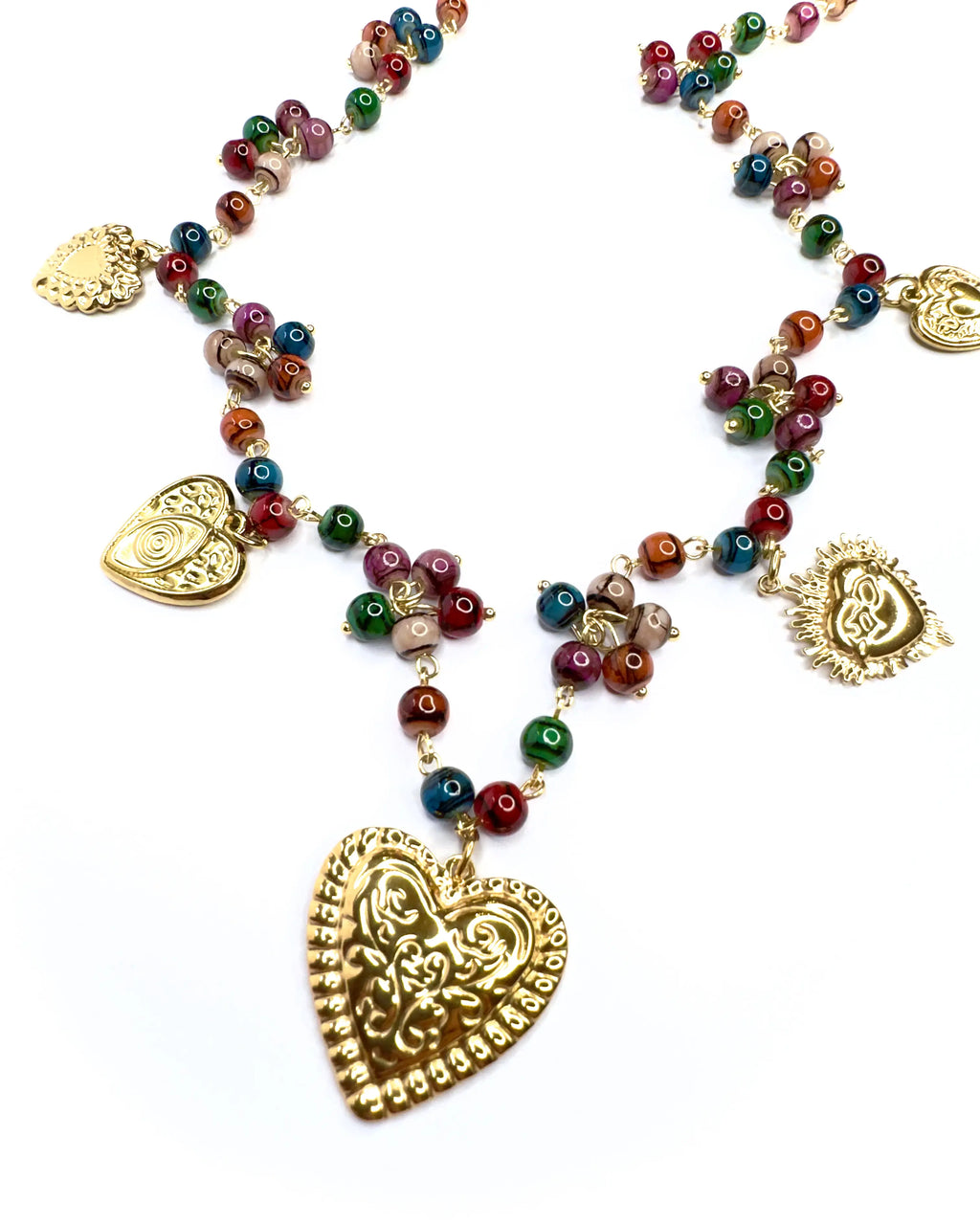 Collana Bisanzio Cuori Charms