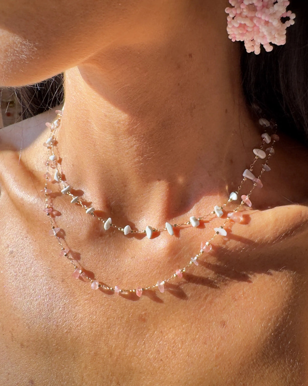 Collana girocollo pietrine chips