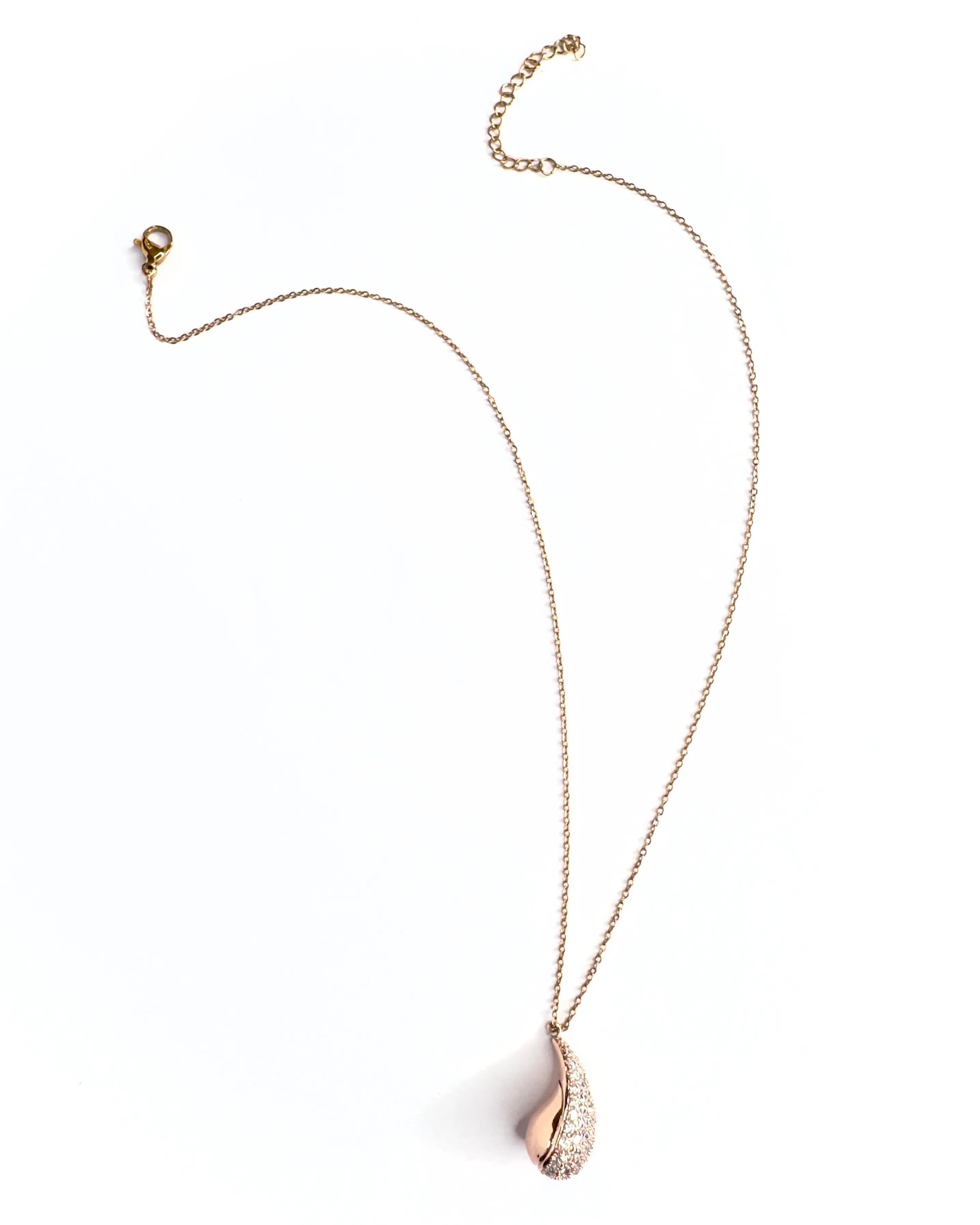 Collana goccia strass