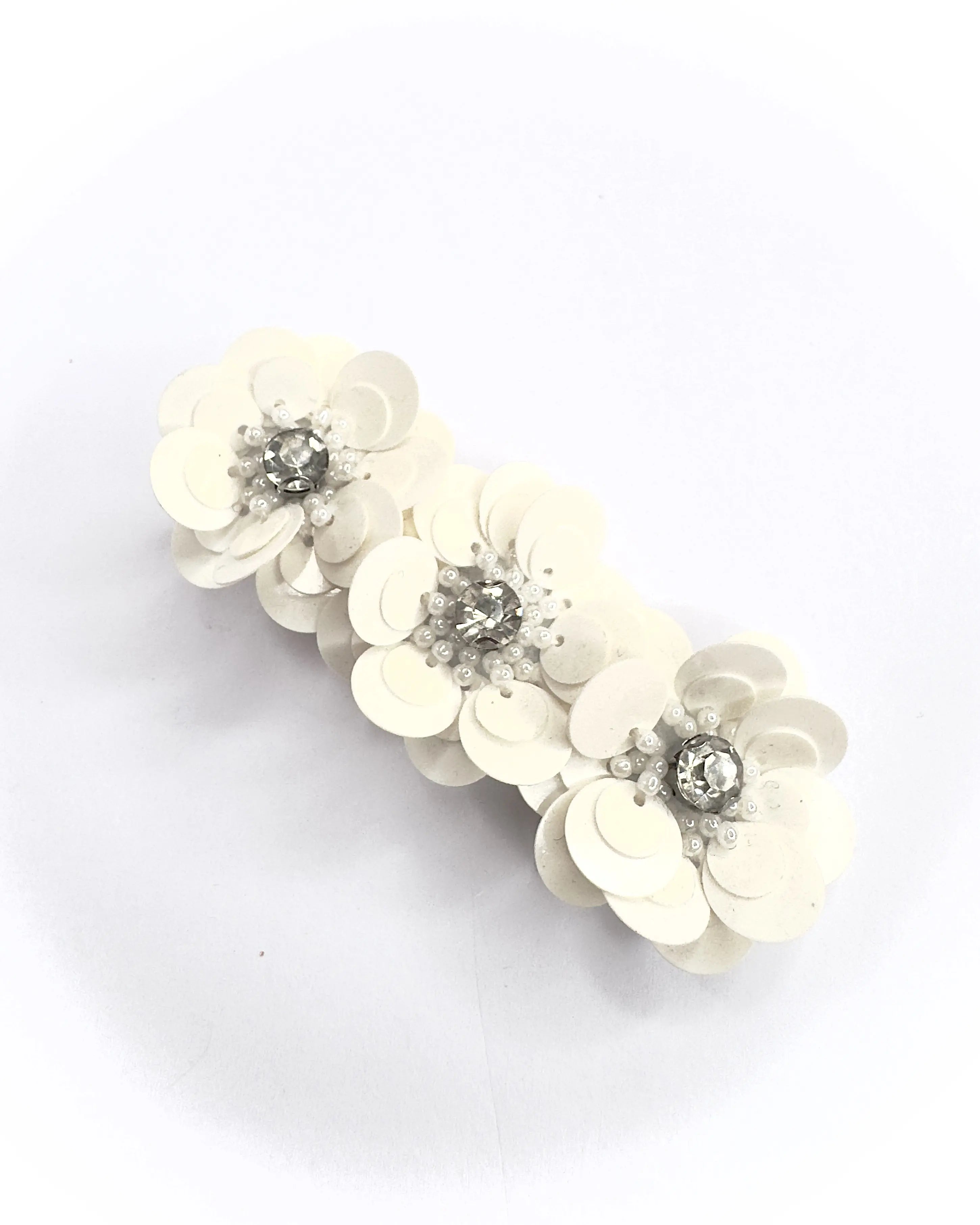 Molletta fiori paillettes