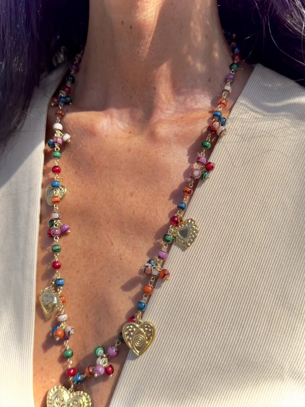 Collana Bisanzio Cuori Charms