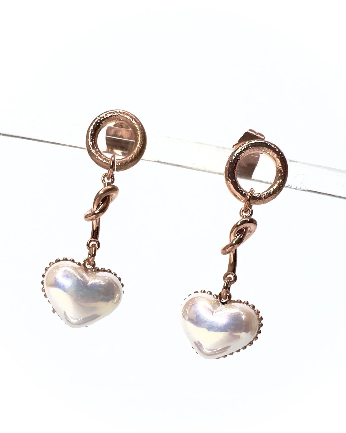 Orecchini Cuore perla Rosé