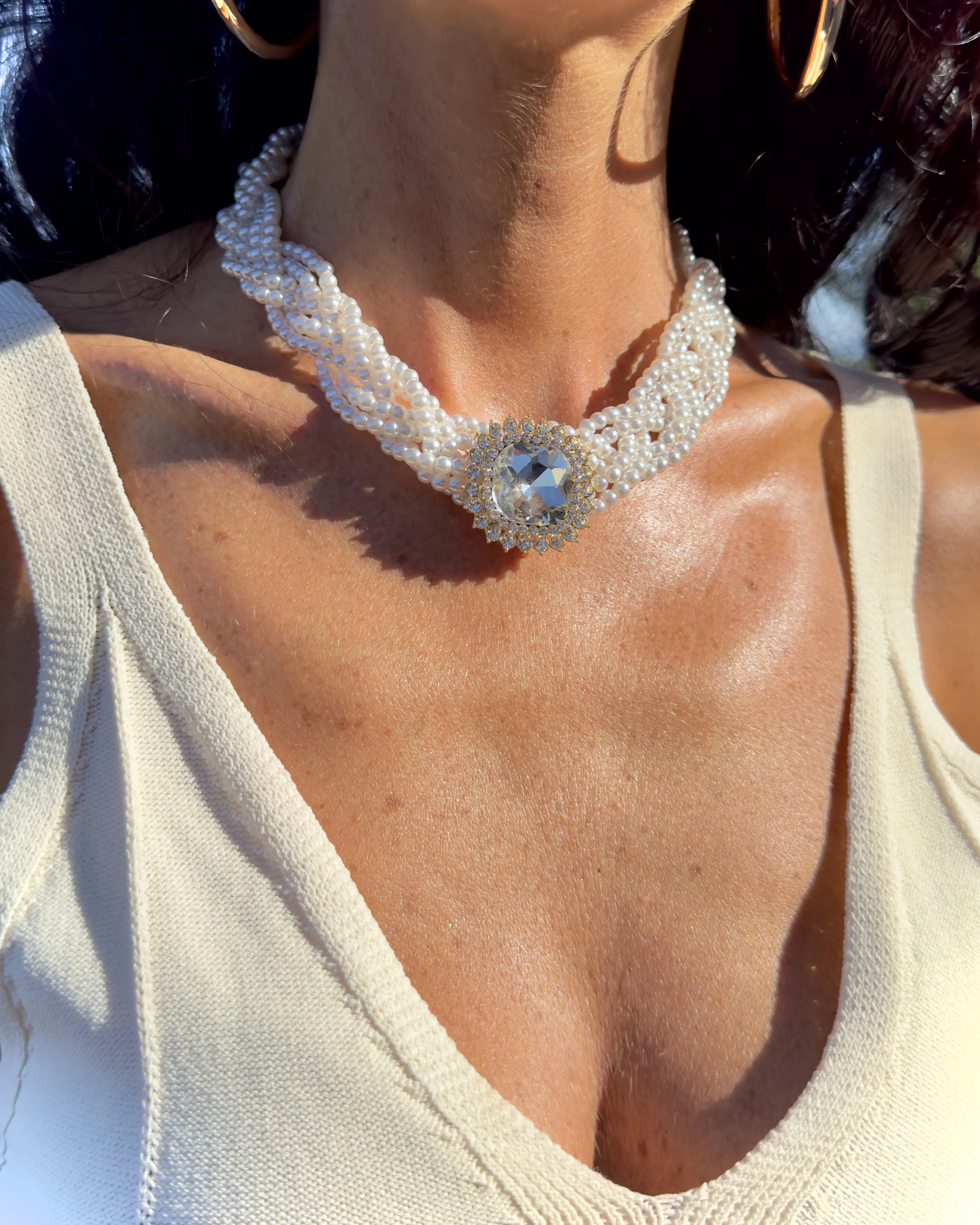 Collier perla brillante