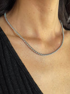 Girocollo Tennis Oro Rosa / Argento