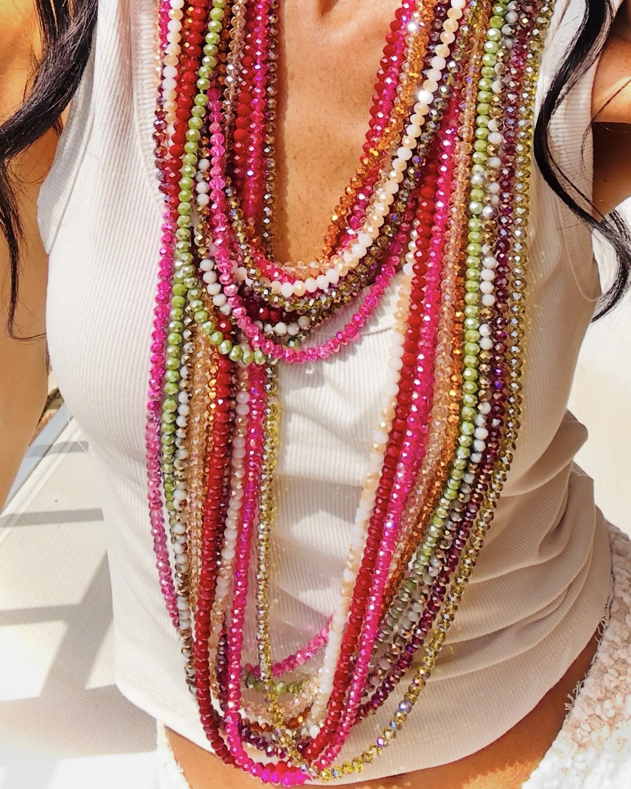 Collana Lunga in vetro cristallo Pure
