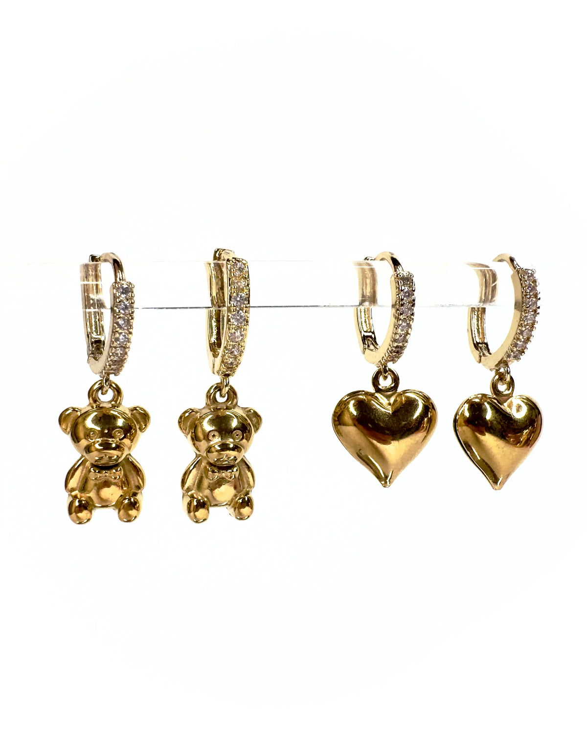 Orecchini mini hoop Teddy 3D