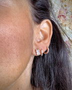 Orecchini lobo mini rettangoli Rose’