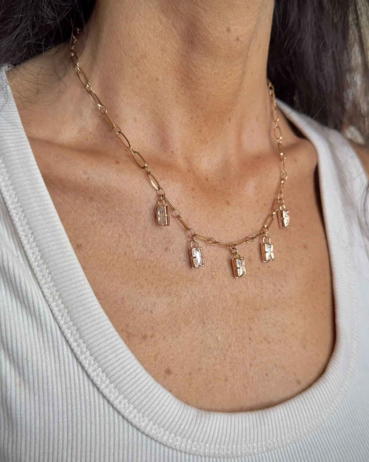 Collana Rettangoli charms Rose’