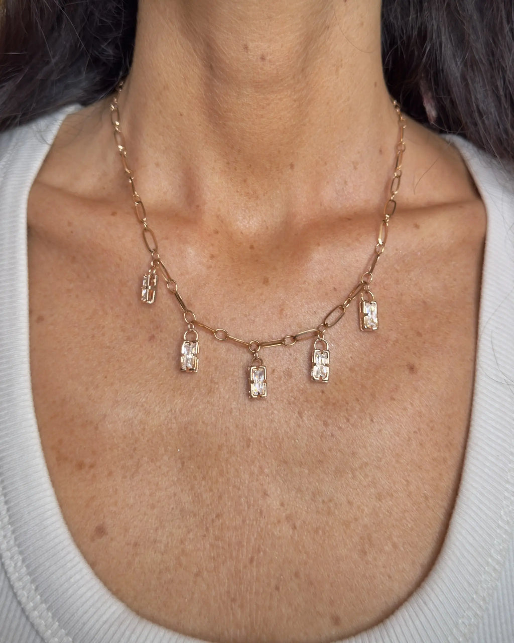 Collana Rettangoli charms Rose’