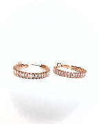 Orecchini Cerchio strass Rosè