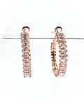 Orecchini Cerchio strass Rosè