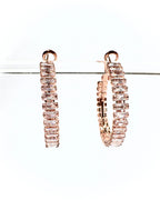 Orecchini Cerchio strass Rosè