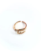 Anello perle e strass Rosé