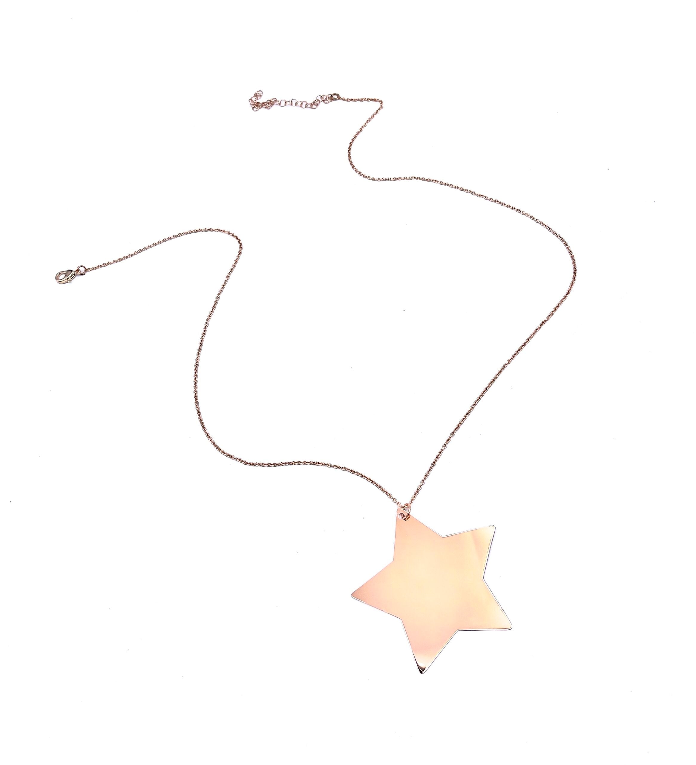 Collana stella oro rosa best seller