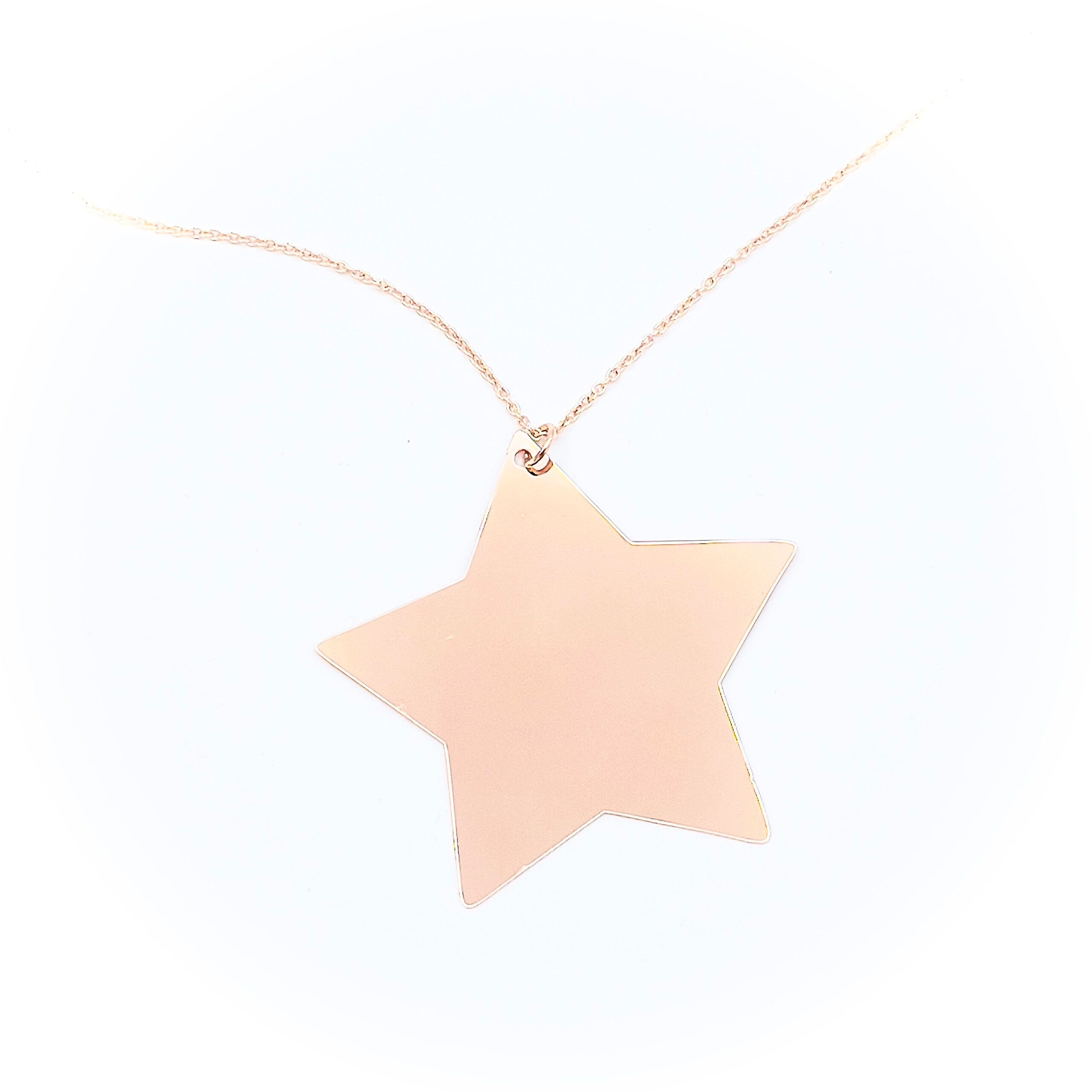 Collana stella oro rosa best seller