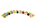 Orecchini punto luce swarovski oro