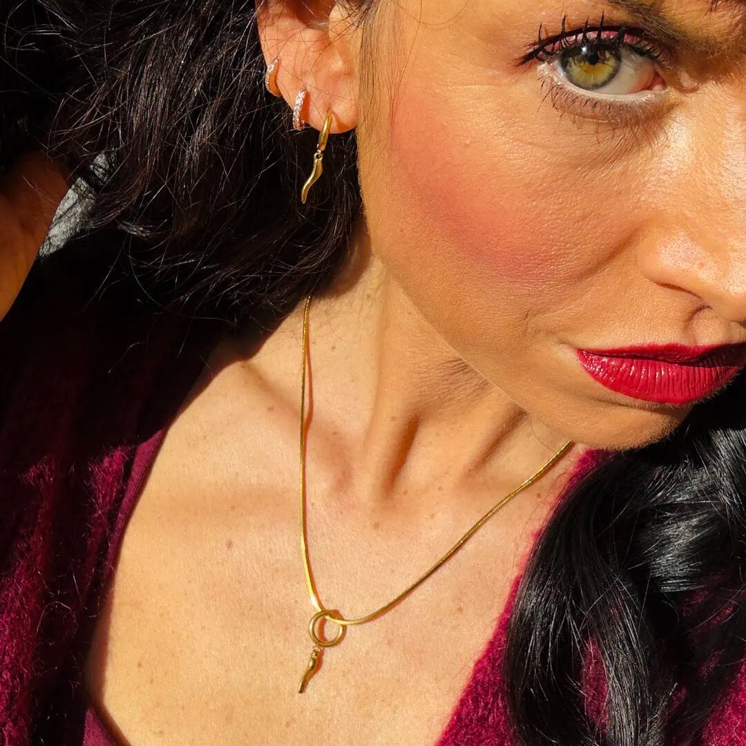 Orecchini corno charm