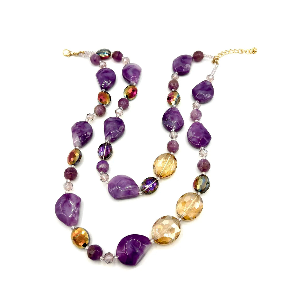 Collana con pietre dure colorate doppia Euphoria