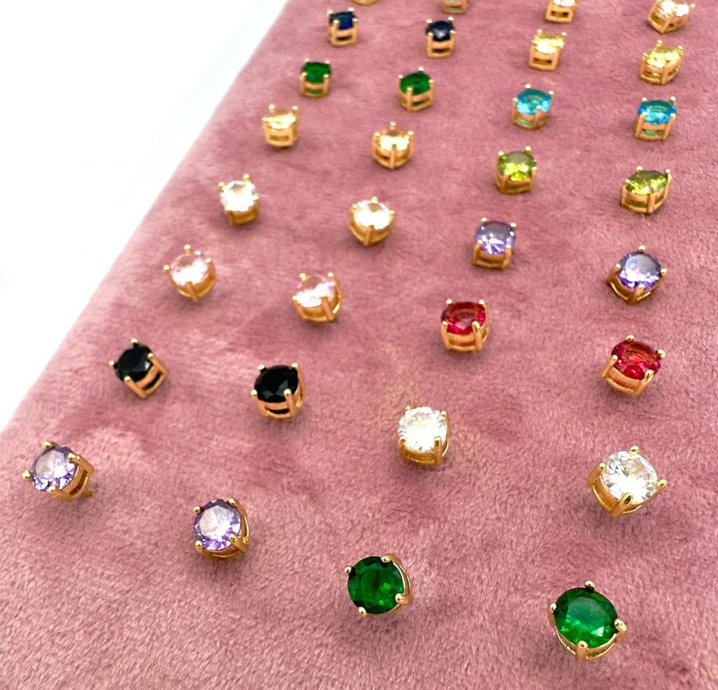 Orecchini punto luce swarovski oro