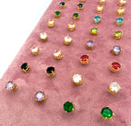 Orecchini punto luce swarovski oro