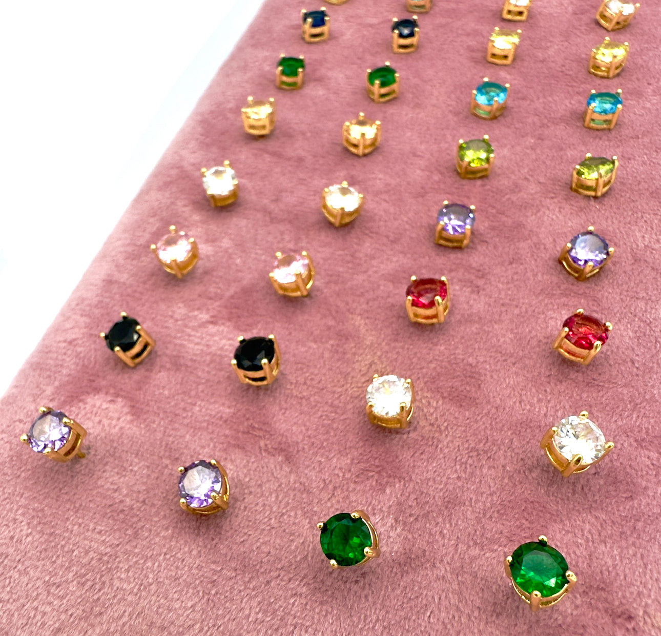 Orecchini punto luce swarovski oro