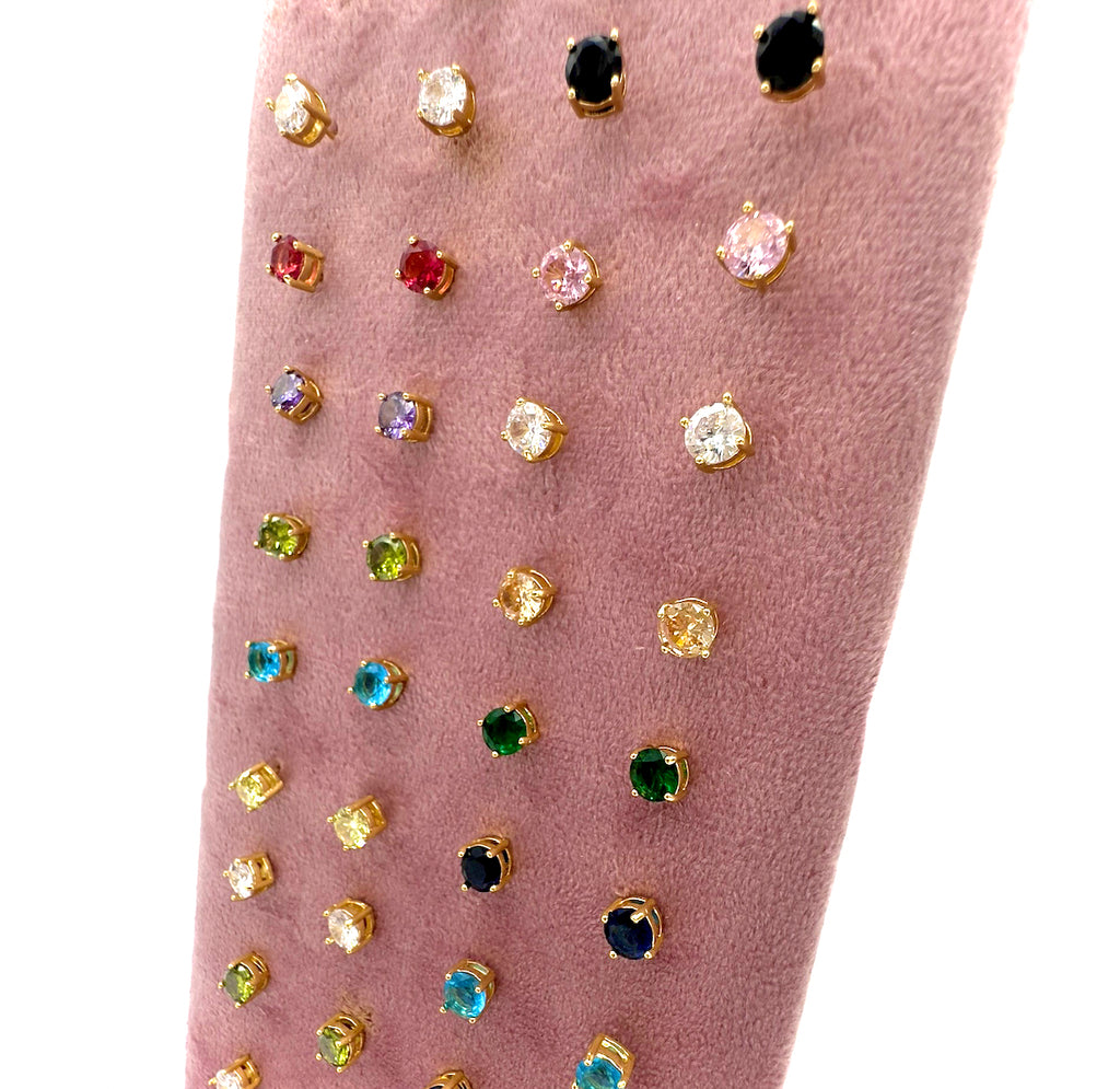 Orecchini punto luce swarovski oro